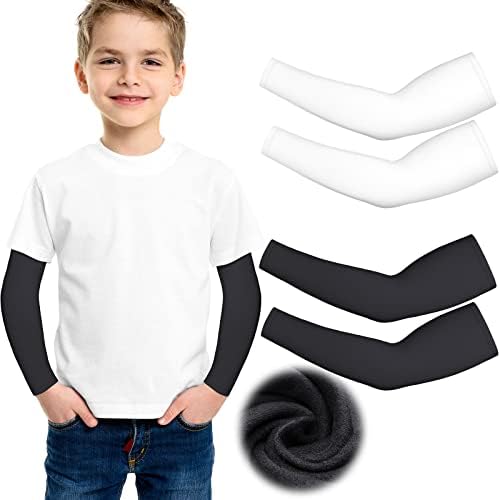 4 Pcs Thermal Arm Sleeves Compression Winter Sports