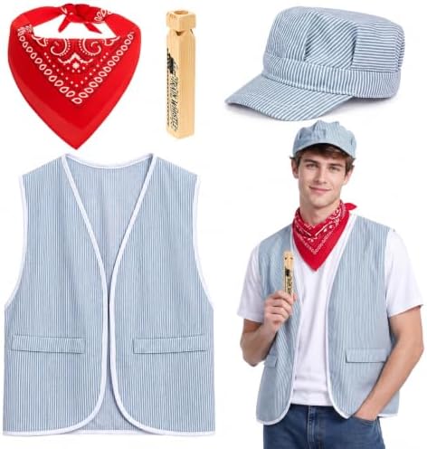 4 Pcs Train Conductor Costume Set