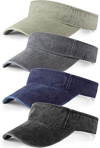4 Pieces Adjustable Sun Visor Sport Hats for Women Golf Cap Sport Wear