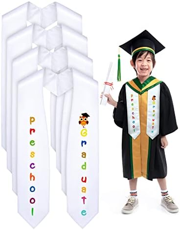 4 Pieces Kids Graduation Stole Unisex Printed Kindergarten Preschool