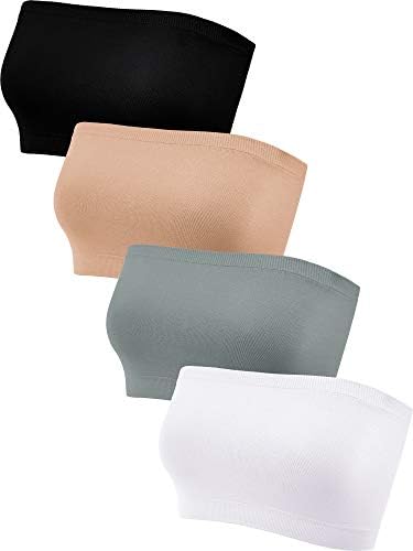 4 Pieces Strapless Bandeau Bra