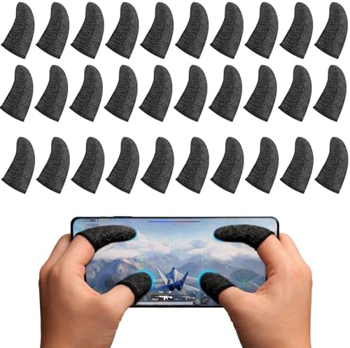 40 Pcs Gaming Finger Sleeves Mobile Touchscreen