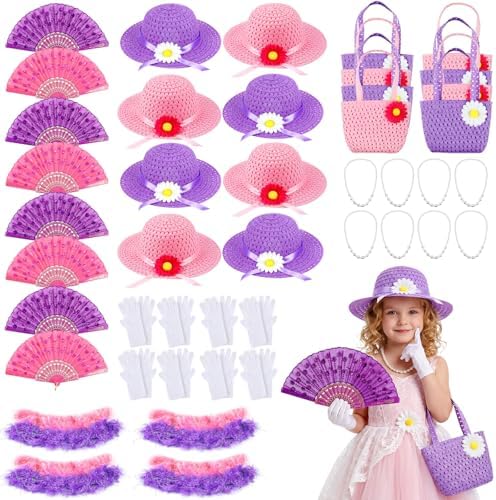 48 Pcs Girls Tea Party Dress up Playset Includes Toddler Tea Party