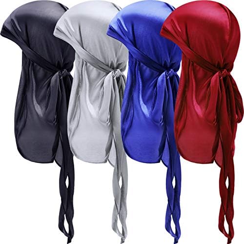 4pcs Baby Silk Durags with Long Tail