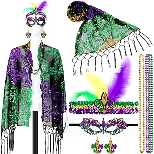 5 Packs Mardi Gras Outfit for Women