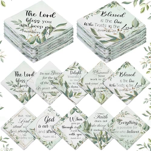 50 Pcs Christian Handkerchiefs Gifts Bulk for Women