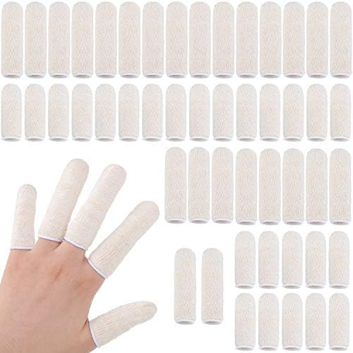 50 Pcs Cotton Finger Cot Cotton Finger Protector Sleeves