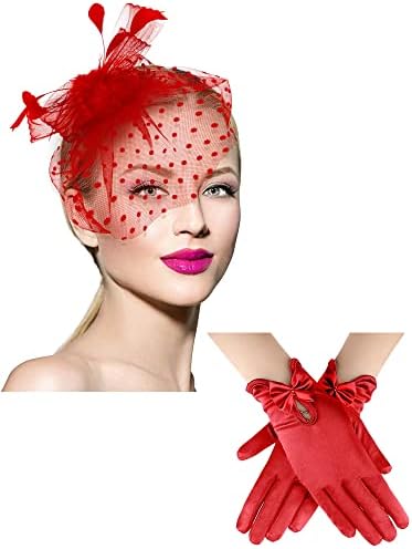 50s Fascinator Hat for Women Funeral Veil Hat Pillbox Cocktail Tea Party
