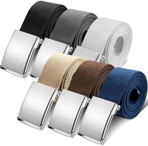 6 Pack Golf Belts for Men Nylon Web 55"