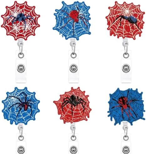 6 Pack Spider Badge Holder Reels
