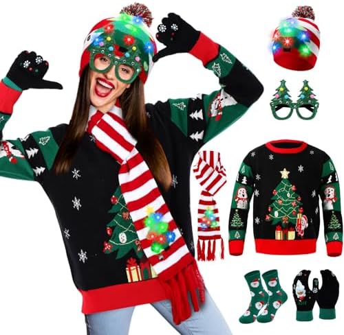 6 Pack Ugly Style Christmas Sweater Set