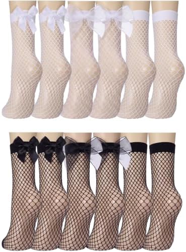 6 Pairs 6/30 Pairs Fishnet Socks for Women