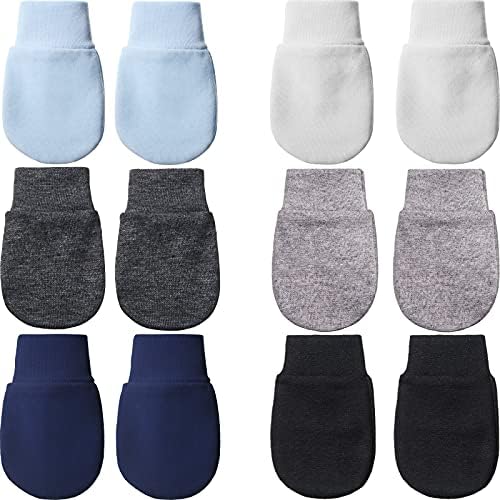 6 Pairs Baby Mittens Newborn No Scratch Gloves Infant