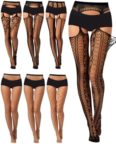 6 Pairs Fishnet Stockings for Women