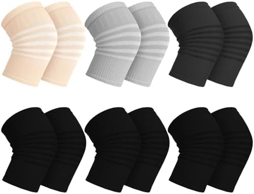 6 Pairs Knee Warmers for Women Men Breathable Leg Warmers Windproof Knee