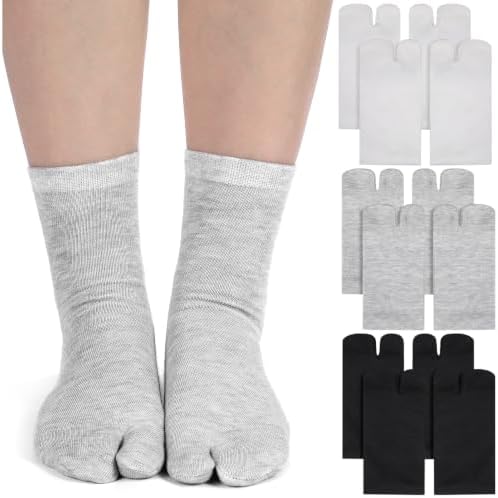 6 Pairs Split Toe Socks Japanese Tabi Sock