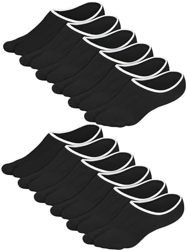 6 Pairs Split Toe Tabi Socks for Women Black