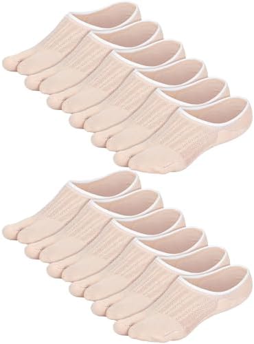 6 Pairs Split Toe Tabi Socks for Women Dusty Pink