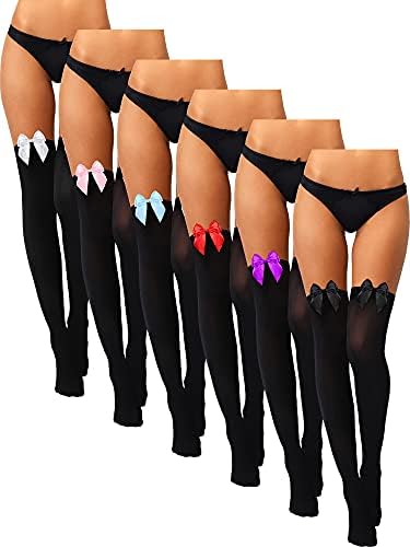6 Pairs Thigh High Stockings for Women