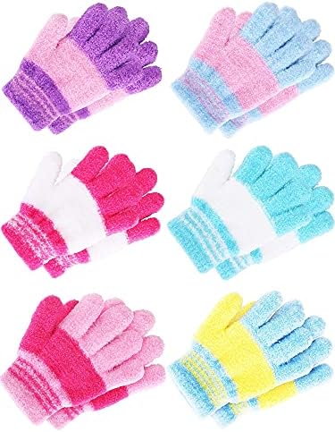 6 Pairs Winter Gloves for Kids Boys Girl