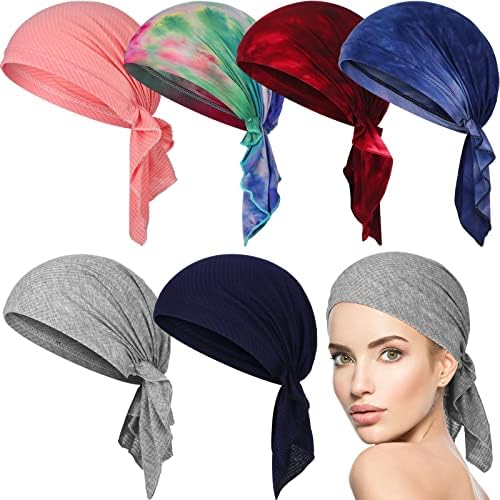 6 Pcs Pre Tied Head Scarf for Women
