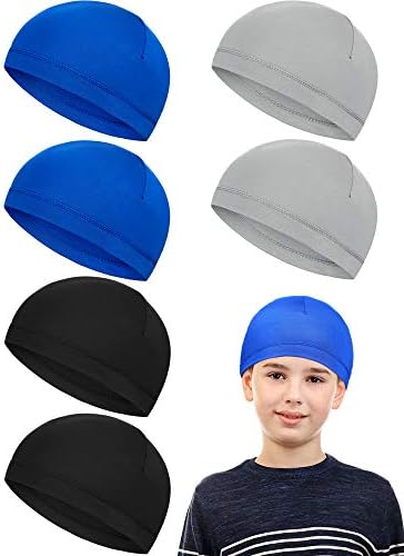 6 Pcs Skull Cap for Kids Helmet Liner Youth Wave Cap for Sport Football