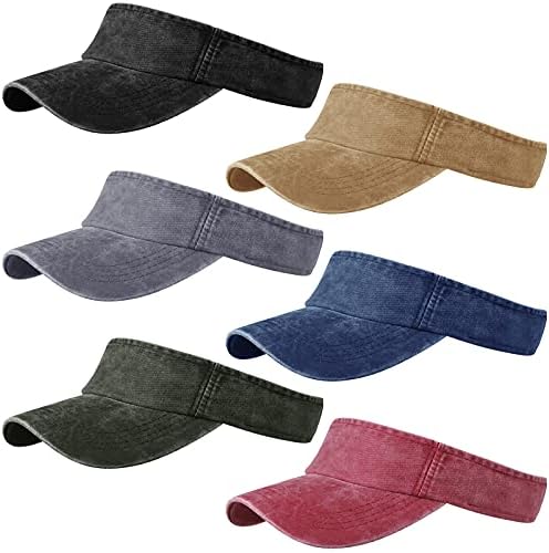 6 Pcs Sun Visor Hats for Men Women
