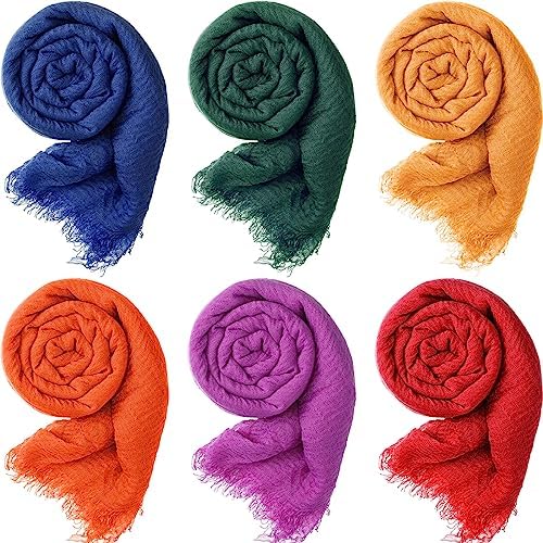 6 Pcs Women Scarf Shawl Hijab Scarves Fresh Colors