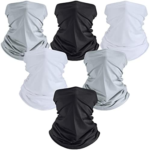 6 Pieces Neck Gaiter for Men Face Bandana Mask 3Color