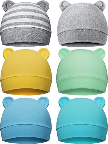 6 Pieces Newborn Baby Hat for Baby Boys Girls