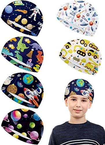 6 Pieces Skull Caps for Kids Youth Skull Cap for Under Helmet Football