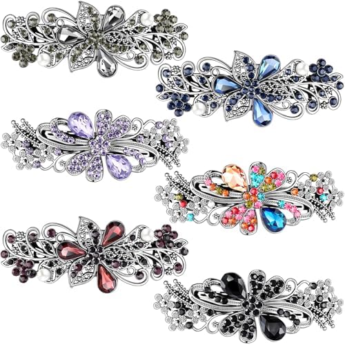 6 Pieces Vintage Hair Barrettes for Women Metal