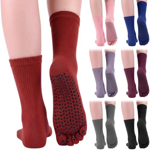7 Pairs Toe Grip Socks for Women