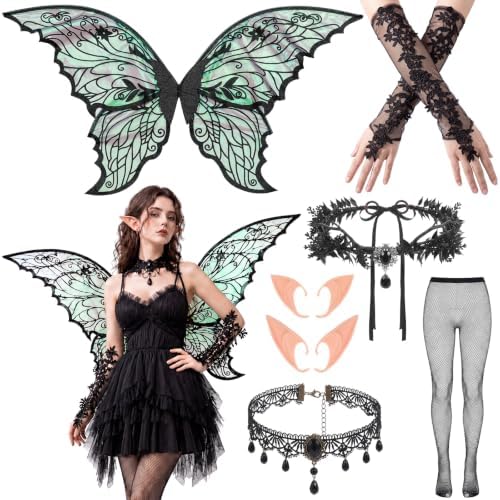 7 Pcs Dark Fairy Costume Accessories Set for Women