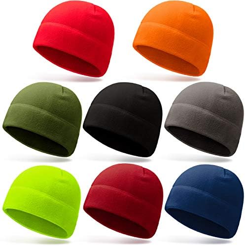 8 Pcs Fleece Beanie Men Skull Winter Cap Tactical