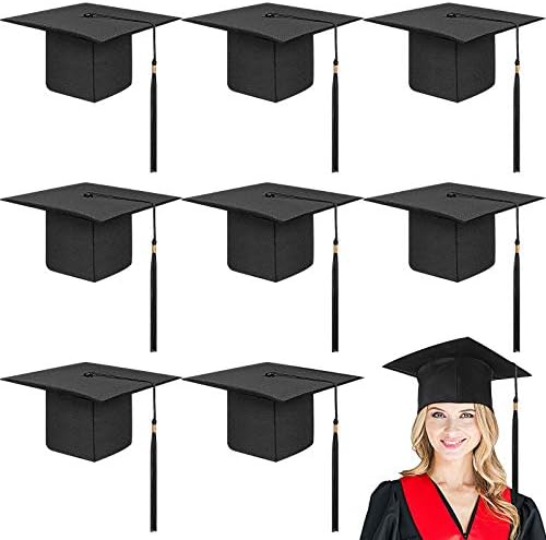 8 Pcs Graduation Cap Bulk Adjustable Adult