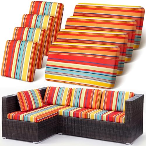 8 Pcs Outdoor Cushion Covers