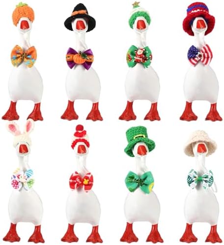 8 Set 7 Inch Mini Holiday Desk Goose Outfits All Seasons Mini Knitting