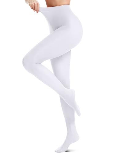 80 Denier Tights for Women Opaque Solid Color Soft Pantyhose with
