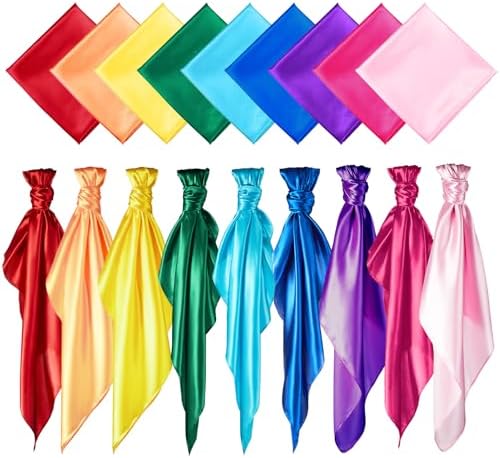 9 Pcs Fabric Juggling Scarves 35 x 35 Inch