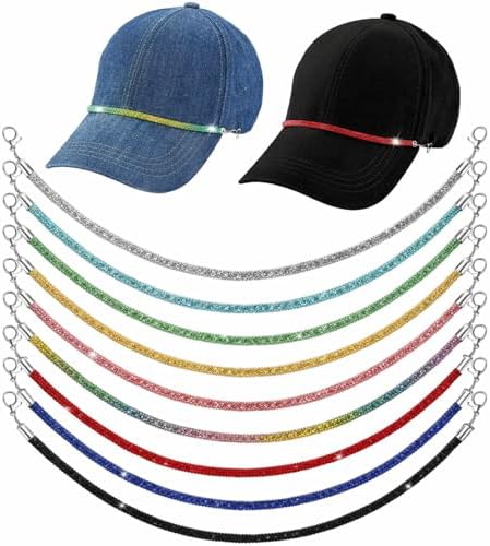 9 Pcs Trucker Hat Chains Trucker Hat Charms Women Man Bill Decoration