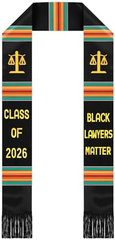 Black Lawyers Matter Graduation Stole Kente Stole Black Authentic