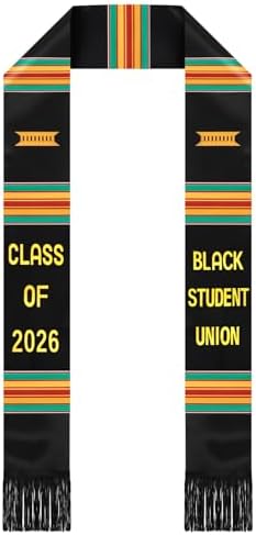 Black Student Union Graduation Stole Kente Stole Black Authentic African