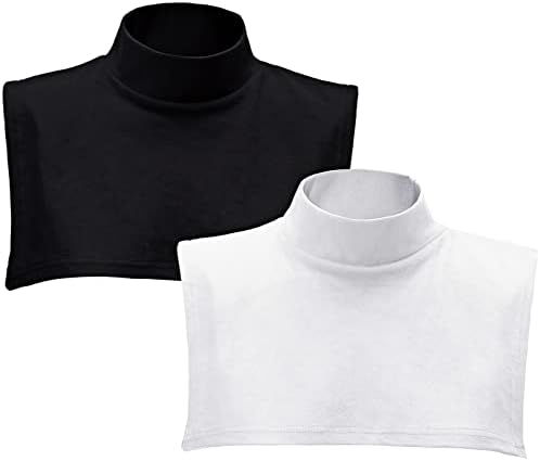 Fake Turtleneck Dickey Detachable Collars Set Half Top Mock Blouse