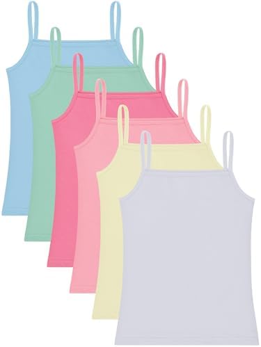Girls Tank Tops Cami 11-12Y Candy Colors 6 Pack