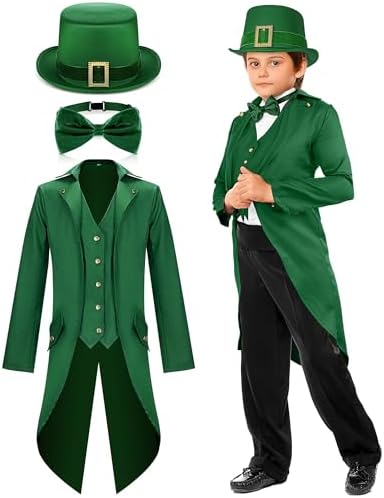 Halloween Boys St Patrick's Day Outfit Kids Leprechaun Costumes 155