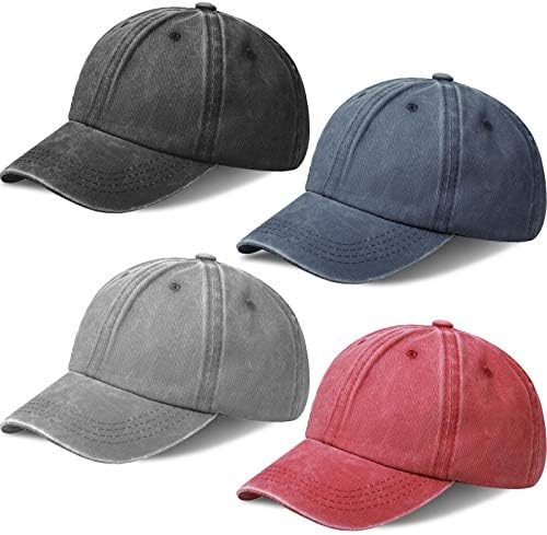 Kids Baseball Hats Distressed-Washed Toddler Plain Baseball Hats