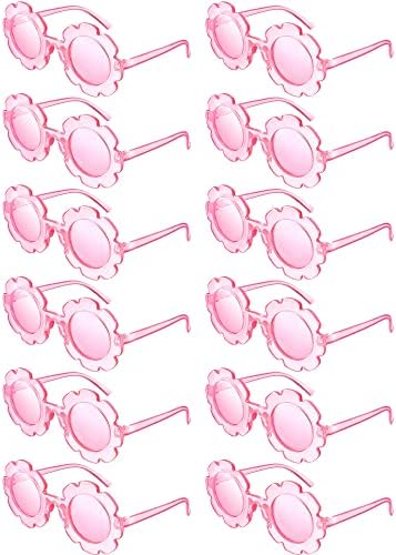 Kids Flower Sunglasses Round Flower Glasses Cute Girls Baby Groovy