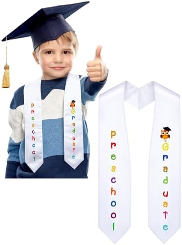Kids Preschool Graduation Stole Sash 2026 Kindergarten Unisex Printed