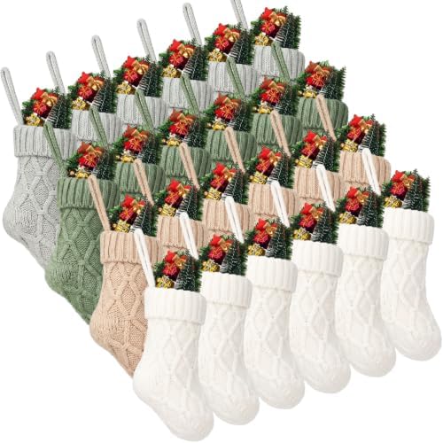 Mini Christmas Knit Stockings Bulk